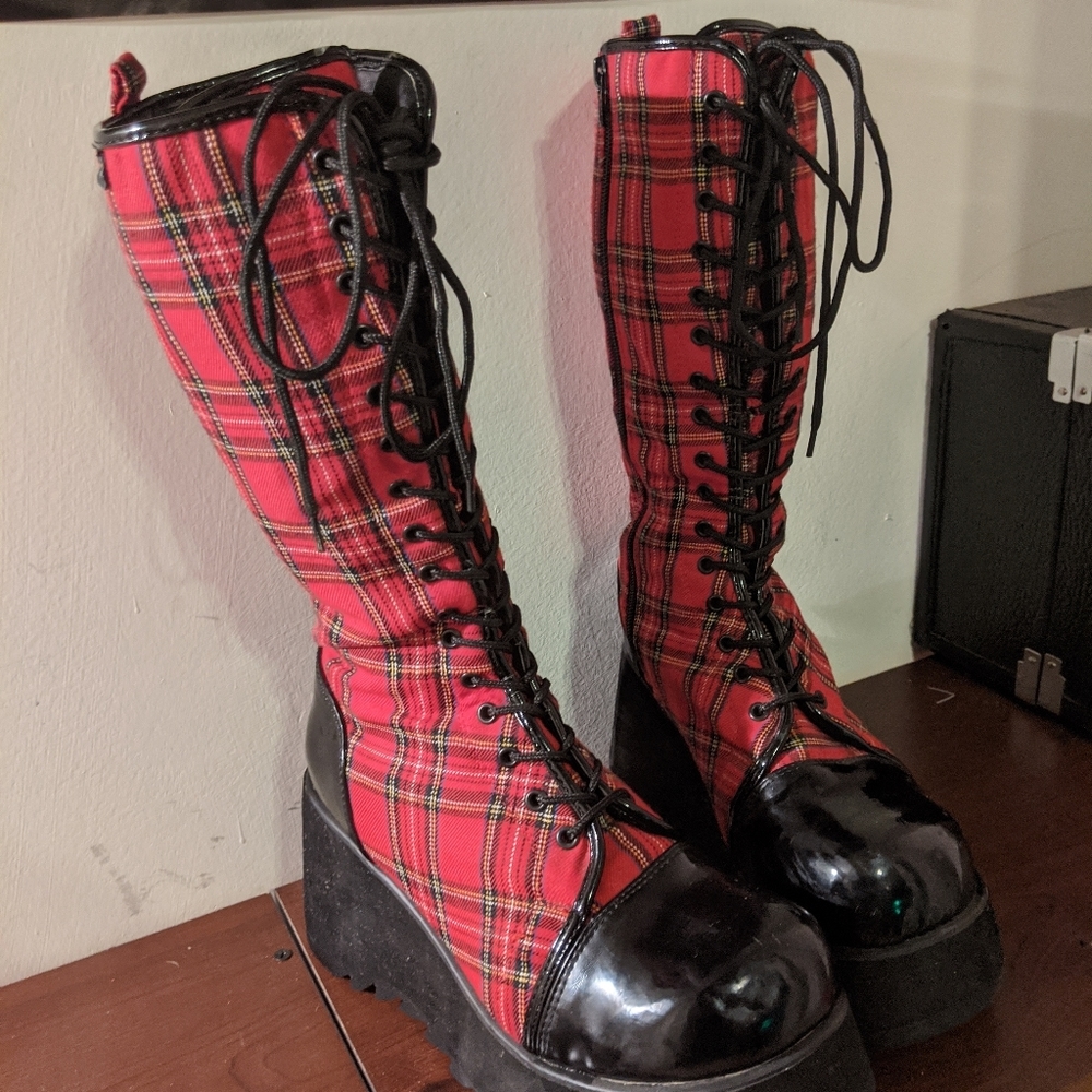 Demonia Scene 100 Platform Creeper Boots
